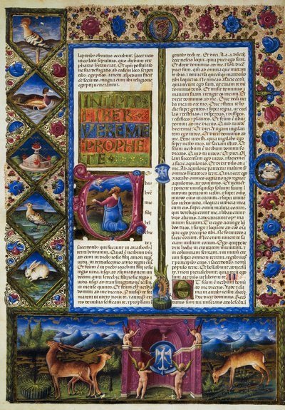 Incipit från Jeremias bok, från volym II av Bible of Borso d
