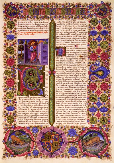 テサロニケ人へのパウロの最初の手紙、Taddeo Crivelli (1425-1479) などによって照らされた Borso d