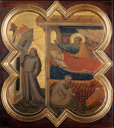 Life of St Francis: The Dream of Innocentius III - Fresco av Taddeo Gaddi