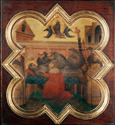 Den helige Franciskus liv: helgonets död - Fresco av Taddeo Gaddi
