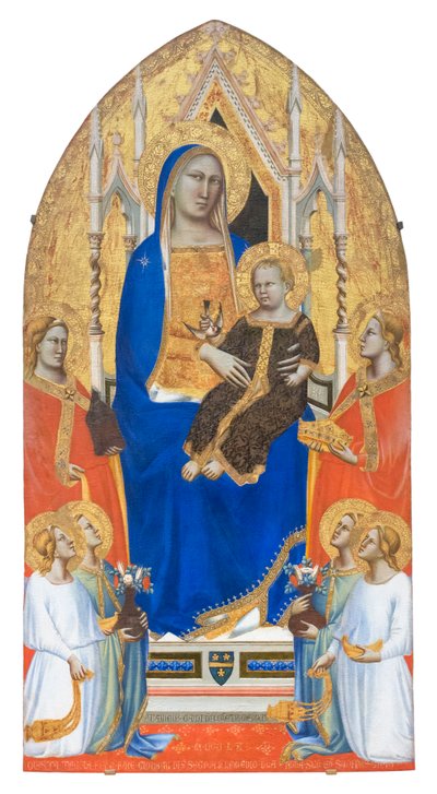 Madonna och barn tronade med den heliga Maria Magdalena, den heliga Katarina av Alexandria och änglar av Taddeo Gaddi