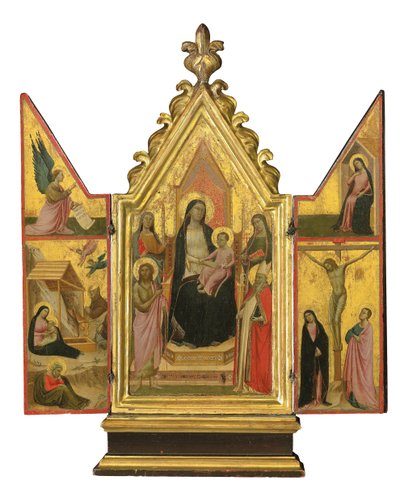 Triptyk (tempera på guldslipad panel) av Taddeo Gaddi