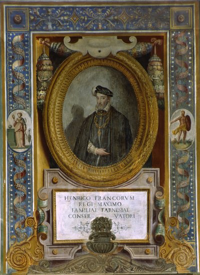 Porträtt av Henrik II av Frankrike av Taddeo Zuccari