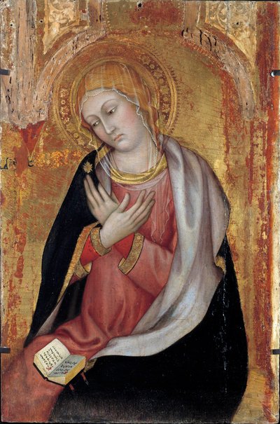 Jungfrun av bebådelsens altartavla av Taddeo di Bartolo (början av 1400-talet). Dämpa. 0,77x0,55 m. Avignon, Musee du Petro Palais av Taddeo di Bartolo
