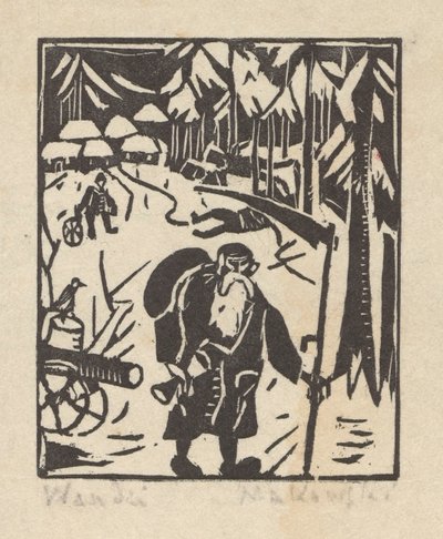 Tiden - en gammal man i skogen av Tadeusz Makowski
