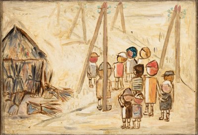 Barn på vägen av Tadeusz Makowski