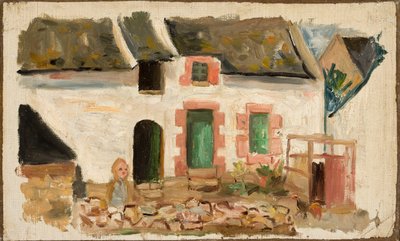 Barn framför huset av Tadeusz Makowski