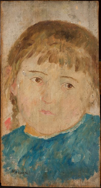 Mädchen im blauen Kleid av Tadeusz Makowski