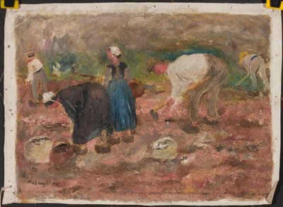 Potatisupptagning av Tadeusz Makowski