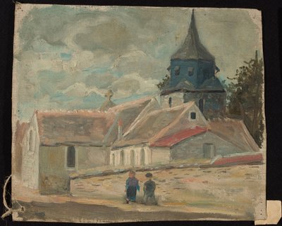 Liten bykyrka (Breuilpont) av Tadeusz Makowski