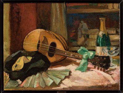 Stilleben med mandolin av Tadeusz Makowski