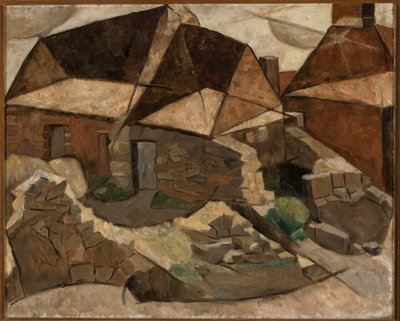 Landskap med hus av Tadeusz Makowski