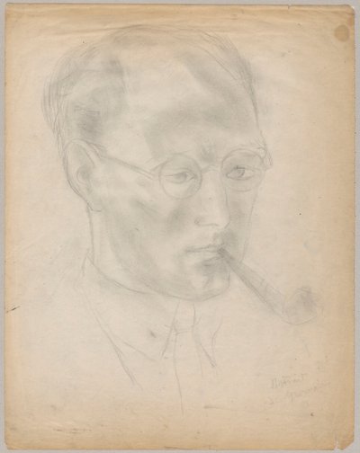 Porträtt av Marcel Gromaire av Tadeusz Makowski