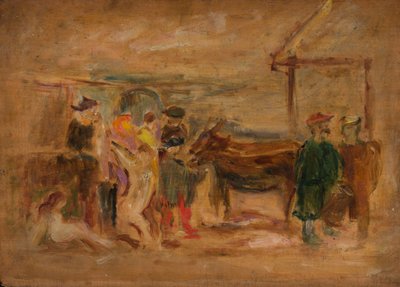 Figurscen med åsnor av Tadeusz Makowski
