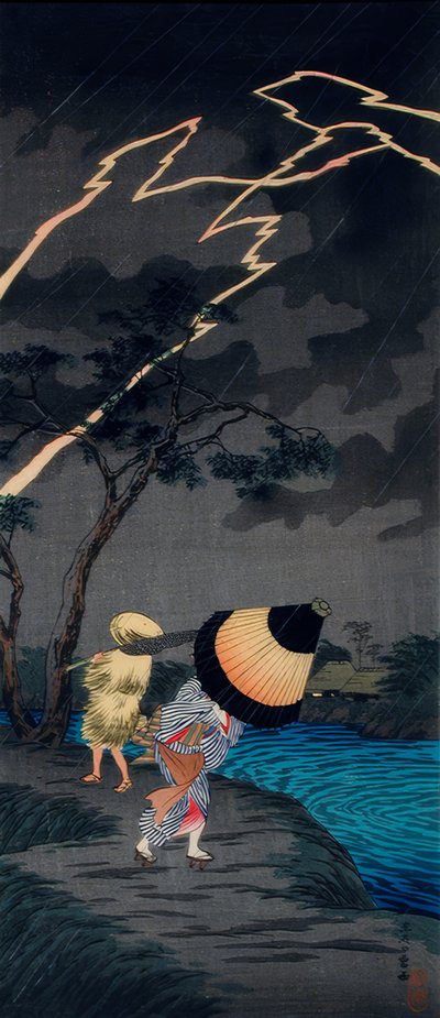 Åskväder nära Tateishi av Takahashi Hiroaki