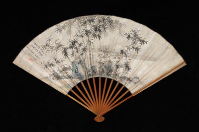 Bambu och stenar vid en ström, 1832. av Takaku Aigai