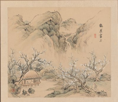 De fyra årstidernas landskap, 1833. av Takaku Aigai