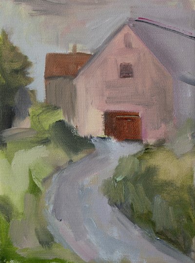 En ladugård vid en landsväg av Tamar Green