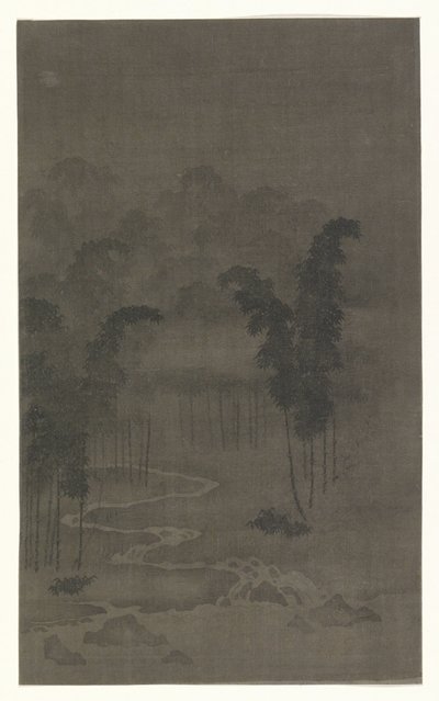 Bambuskog på natten av Tan Zhirui (attributed to)