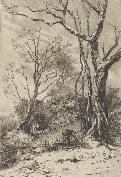 En Hiver., 1800-talet. av Tancrède Abraham