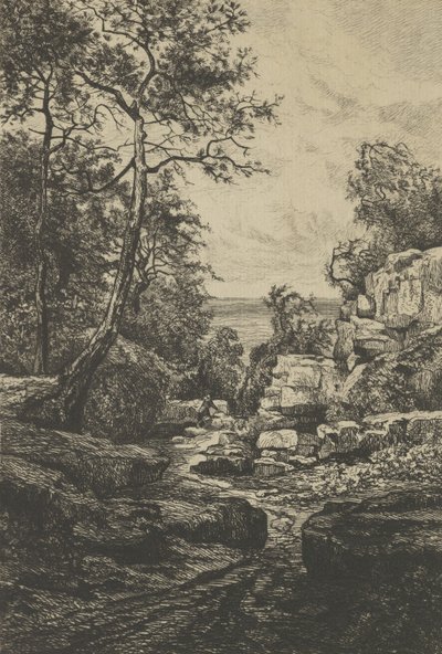Tambourin-leden, ön Noirmoutier, 1800-talet. av Tancrède Abraham