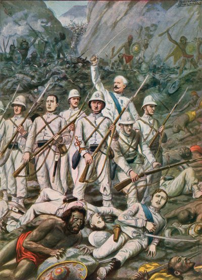 Slaget vid Dogali, 1887 av Tancredi Scarpelli