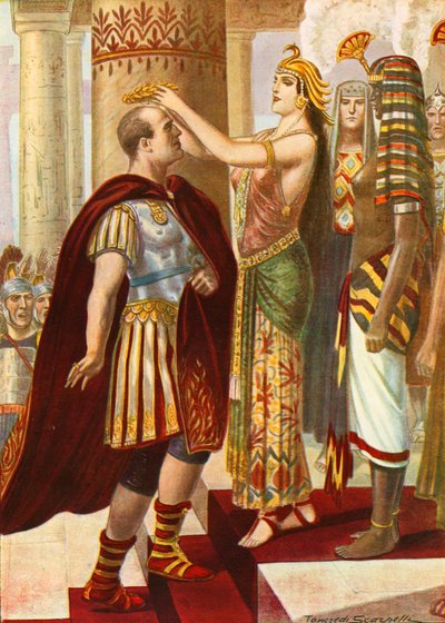 Cleopatra välkomnar Caesar av Tancredi Scarpelli