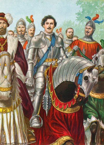Ettore Fieramosca efter slaget vid Barletta 1503 av Tancredi Scarpelli