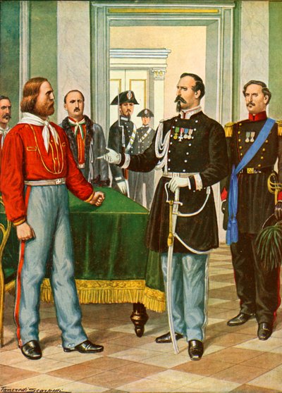 Garibaldi och general La Marmora av Tancredi Scarpelli