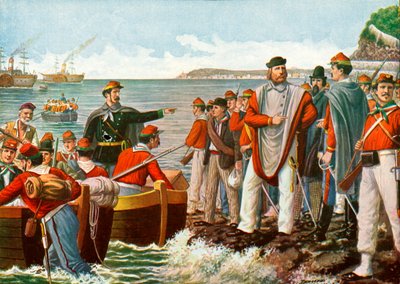 Garibaldi avgår på Expedition of the Thousand 1860 av Tancredi Scarpelli