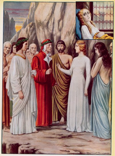 Illustration till Dantes gudomliga komedi av Tancredi Scarpelli
