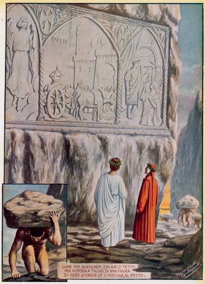 Illustration till Dantes gudomliga komedi av Tancredi Scarpelli
