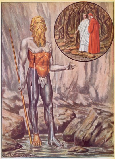 Illustration till Dantes gudomliga komedi av Tancredi Scarpelli