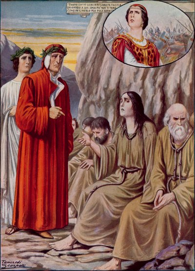 Illustration till Dantes gudomliga komedi av Tancredi Scarpelli