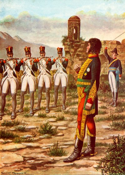 Joachim Murat möter en skjutgrupp i Kalabrien av Tancredi Scarpelli