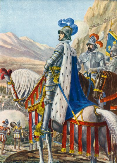 Kung Frans I av Frankrike undersöker Alperna den 15 augusti 1515 av Tancredi Scarpelli