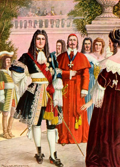 Ludvig XIV av Frankrike och hans hov av Tancredi Scarpelli