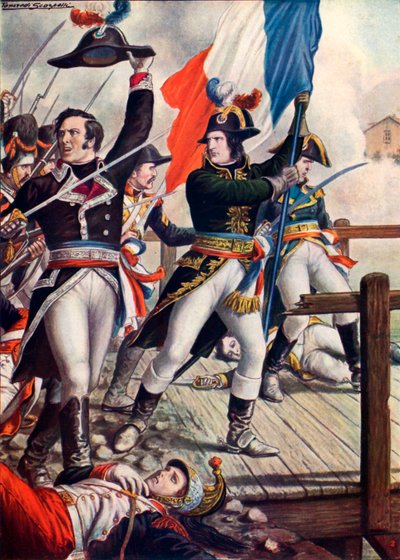 Napoleon Bonaparte i slaget vid Arcole av Tancredi Scarpelli