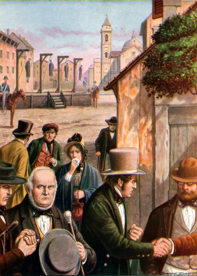 Patrioterna Ortolani, Zanoli, Montanari och Rambelli avrättade i Ravenna av Tancredi Scarpelli