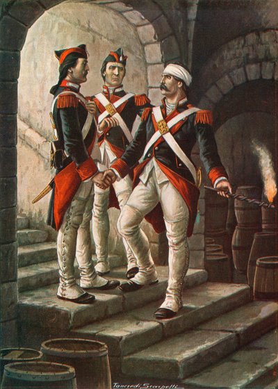 Pietro Micca vid belägringen av Turin, 1706 av Tancredi Scarpelli