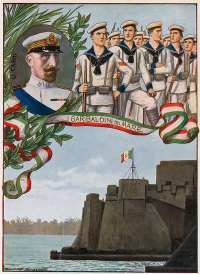 Slottet i Tripoli där de italienska marinsoldaterna höjde tricoloren av Tancredi Scarpelli