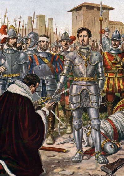 Italiens krig (1521-1526): Slaget vid Pavia (24 februari 1525) av Tancredi Scarpelli