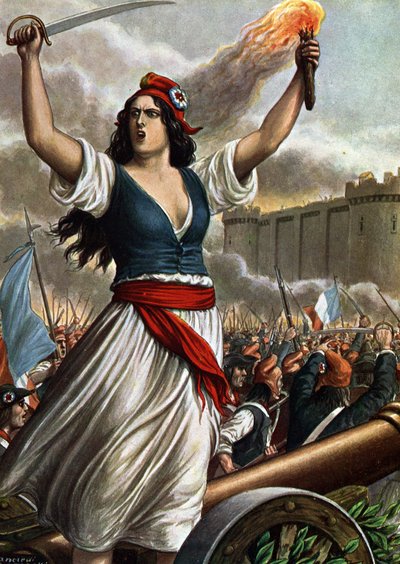 Franska revolutionen 1789: stormningen av Bastiljen den 14 juli av Tancredi Scarpelli