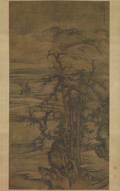 Landskap efter en dikt av Wang Wei, daterad 1323. av Tang Di