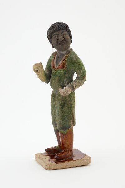 Brudgum, ca 700-750 (lergods med bly-silikatglasyr och målade detaljer) av Tang Dynasty Chinese School