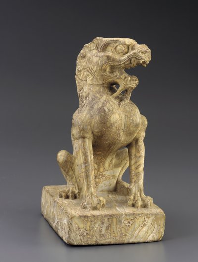 Skyddslejon av Tang Dynasty Chinese School