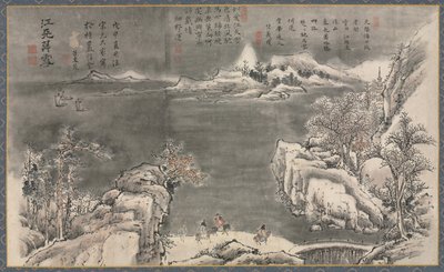 En av åtta utsikter över floderna Xiao och Xiang, 1788. av Tani Bunch
