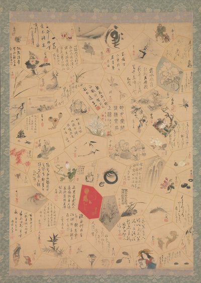 Diverse målningar och kalligrafi för det tredje året av Bunsei-eran, 1820. av Tani Buncho