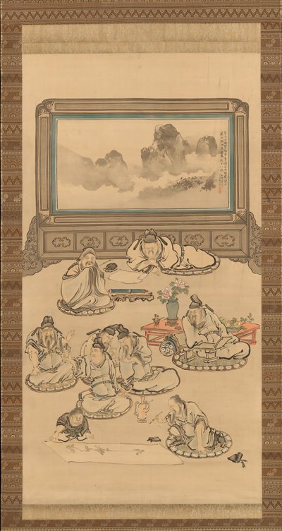 De åtta odödliga i vinkoppen, 1828. av Tani Buncho