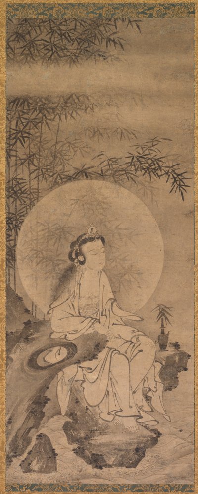 Vitklädd Guanyin av Tani Buncho